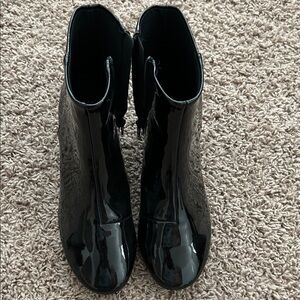 H&M Shiny Black Ankle Booties